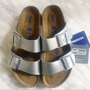 Birkenstock Arizona Soft Footbed silver